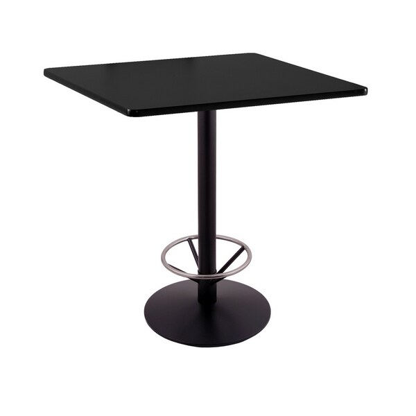 42" 214 Black Table 36" x 36" Square Top, Foot Ring